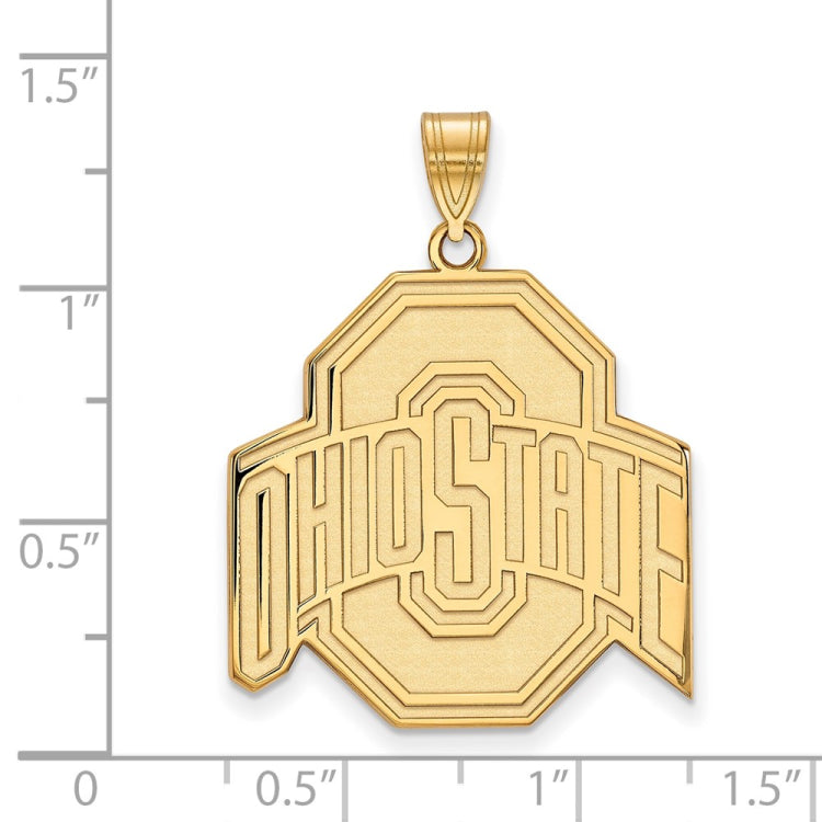 14k Gold LogoArt The Ohio State University Extra Large Pendant
