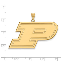 14k Gold LogoArt Purdue University Letter P Extra Large Pendant