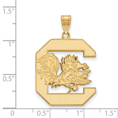 14k Gold LogoArt University of South Carolina Extra Large Pendant
