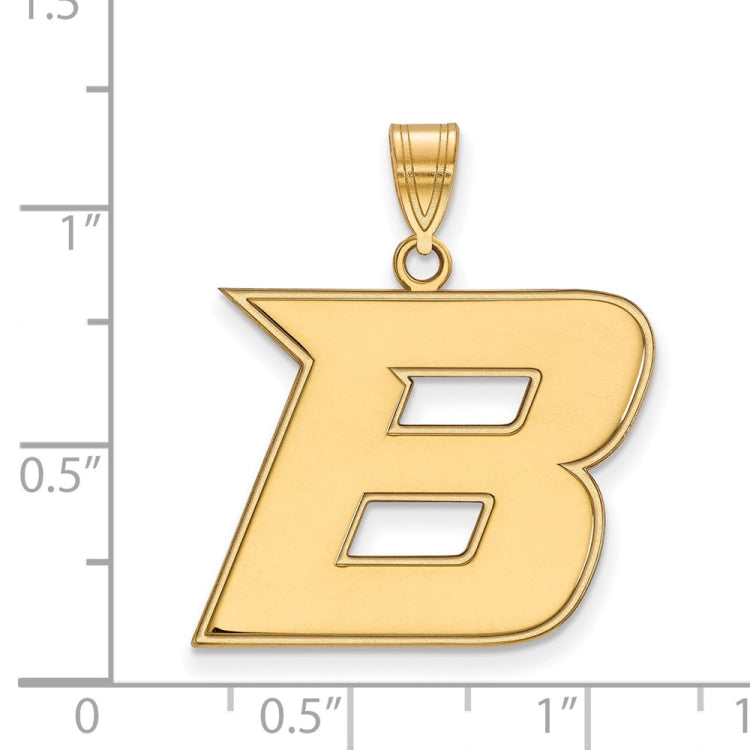 14k Gold LogoArt Boise State University Letter B Large Pendant