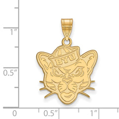 14k Gold LogoArt Brigham Young University Cougar Large Pendant