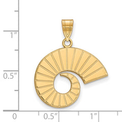 14k Gold LogoArt Colorado State University Ram Horn Large Pendant