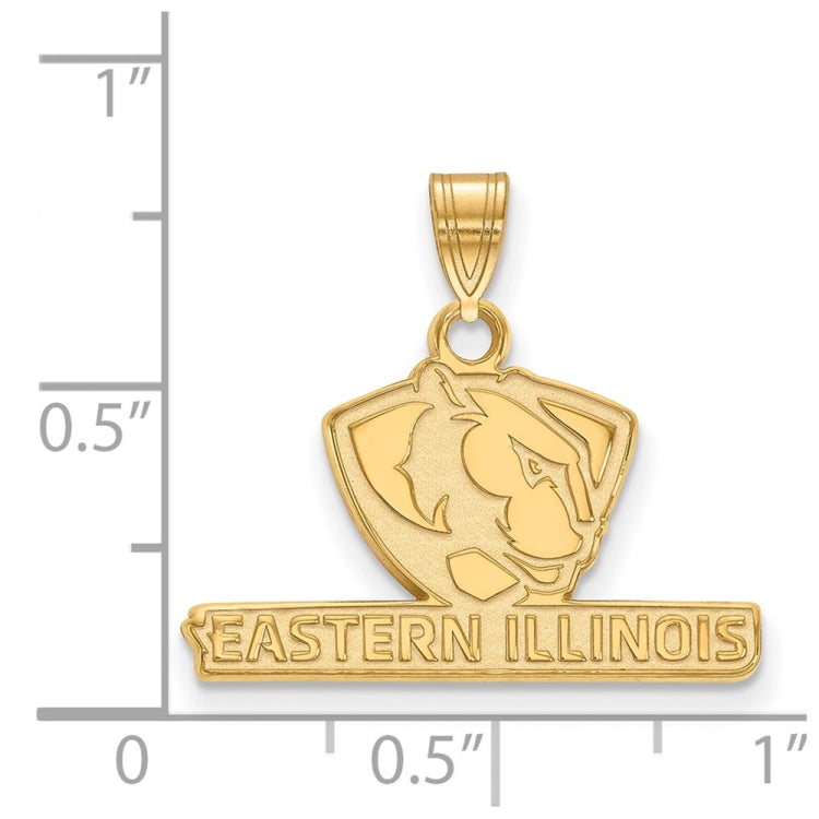 14k Gold LogoArt Eastern Illinois University Small Pendant