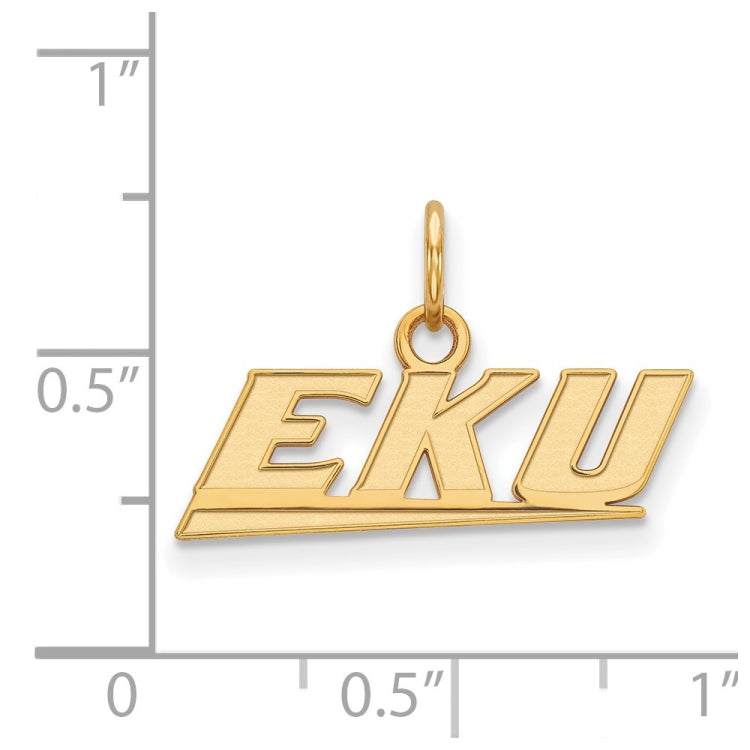 14k Gold LogoArt Eastern Kentucky University E-K-U Extra Small Pendant