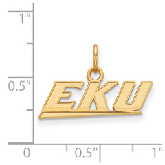 14k Gold LogoArt Eastern Kentucky University E-K-U Extra Small Pendant