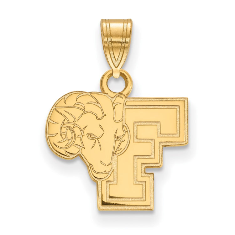 14k Gold LogoArt Fordham University Ram Small Pendant