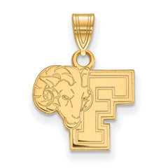 14k Gold LogoArt Fordham University Ram Small Pendant