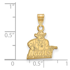 14k Gold LogoArt New Mexico State University Aggies Small Pendant