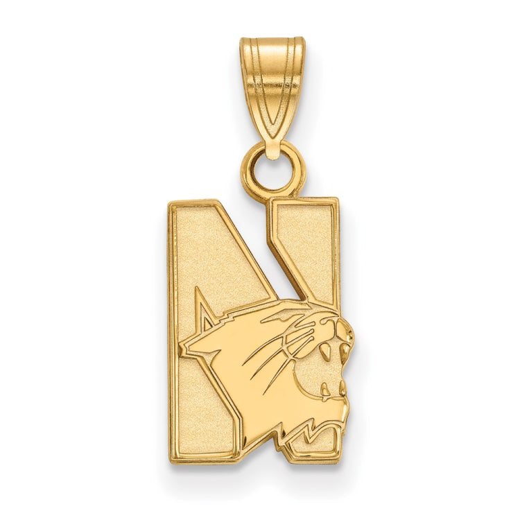 14k Gold LogoArt Northwestern University Small Pendant
