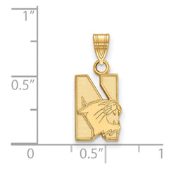14k Gold LogoArt Northwestern University Small Pendant