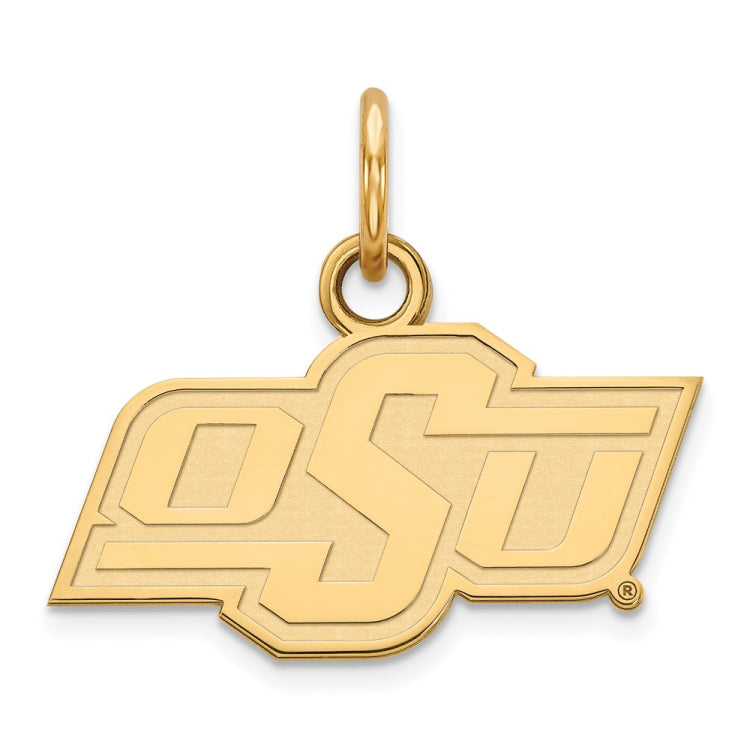 14k Gold LogoArt Oklahoma State University O-S-U Extra Small Pendant