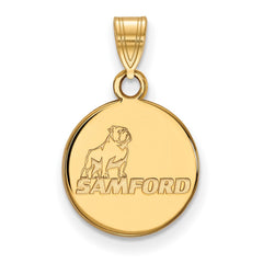 14k Gold LogoArt Samford University Small Disc Pendant
