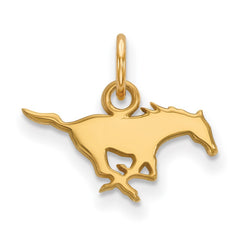 14k Gold LogoArt Southern Methodist University Mustang Extra Small Pendant