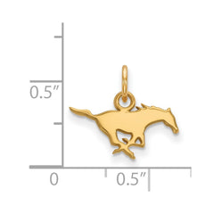 14k Gold LogoArt Southern Methodist University Mustang Extra Small Pendant