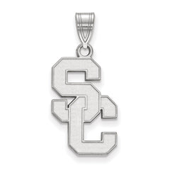 14k White Gold University of Southern California S-C Large Pendant