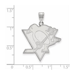 14k White Gold Pittsburgh Penguins Extra Large Pendant