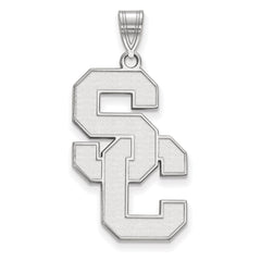 14k White Gold University of Southern California S-C Extra Large Pendant