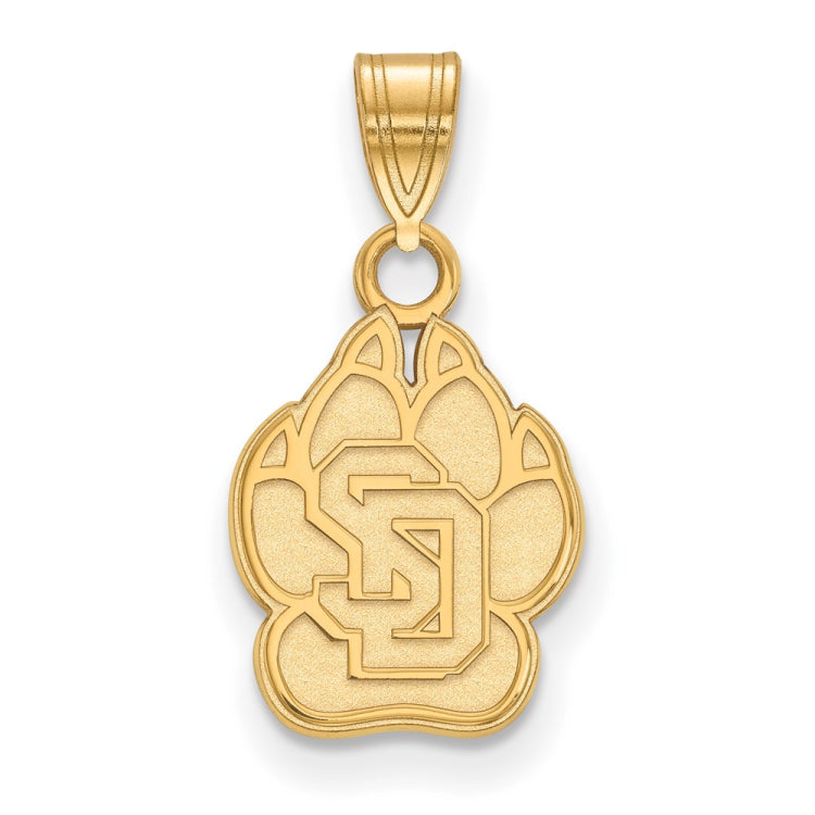 14k Gold LogoArt University of South Dakota Small Pendant