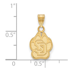 14k Gold LogoArt University of South Dakota Small Pendant