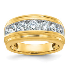 GENTS 2CTTW DIA BAND--GEM ON GEM Mounting