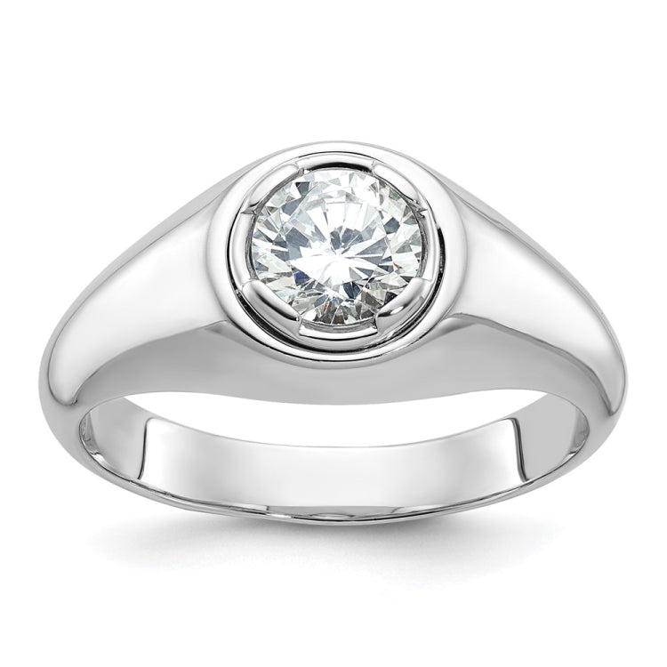 Men's WG Solitaire Ring to hold 1.00ct (6.5mm) round diamond Mounting