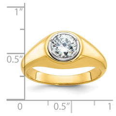 Men's WG Solitaire Ring to hold 1.00ct (6.5mm) round diamond Mounting