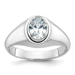 Men's WG Solitaire Ring to hold 1.00ct Oval (8x6) diamond Mounting