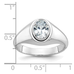 Men's WG Solitaire Ring to hold 1.00ct Oval (8x6) diamond Mounting