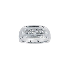 Men's 14k White Gold Diamond Band