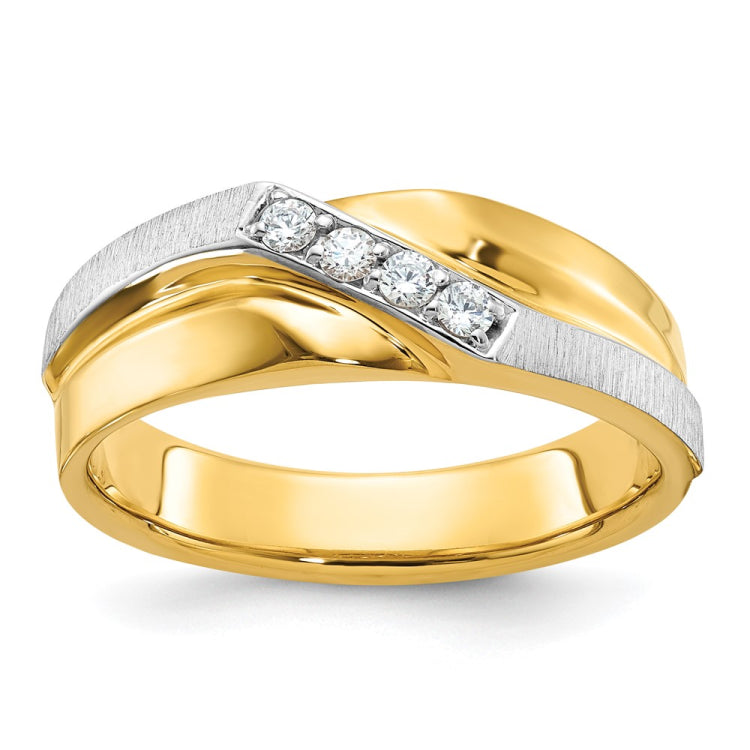 Men's TT Wedding Band with Satin Finish (comfort-fit) Mounting