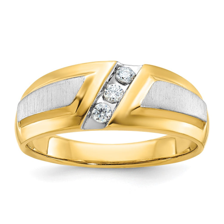 Men's TT Wedding Band with Satin Finish (comfort-fit) Mounting
