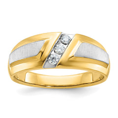 Men's TT Wedding Band with Satin Finish (comfort-fit) Mounting