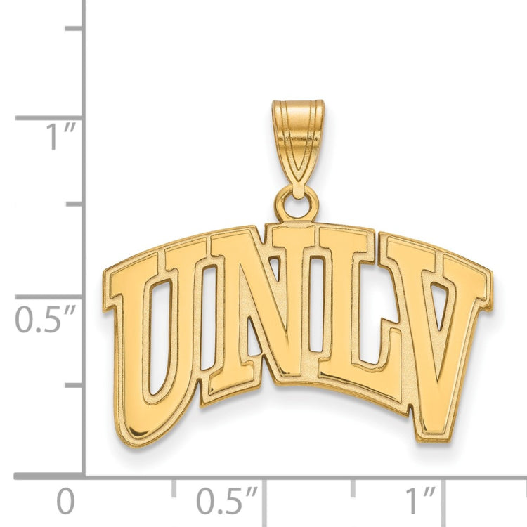 14k Gold LogoArt University of Nevada-Las Vegas U-N-L-V Large Pendant