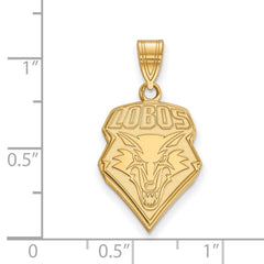 14k Gold LogoArt University of New Mexico Lobos Large Pendant