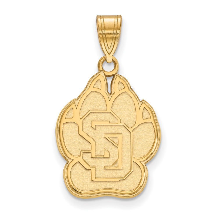 14k Gold LogoArt University of South Dakota Large Pendant