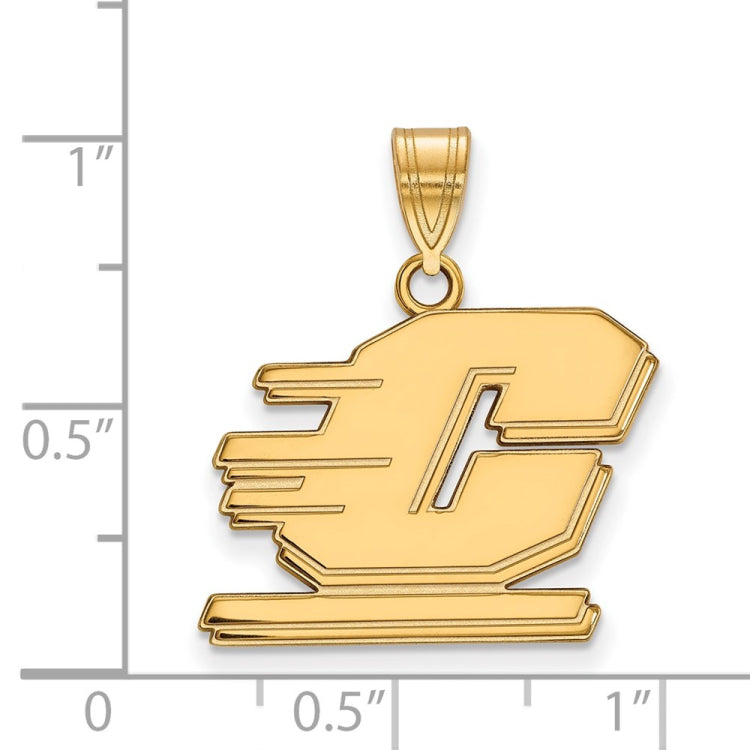 14k Gold LogoArt Central Michigan University Letter C Medium Pendant