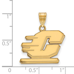 14k Gold LogoArt Central Michigan University Letter C Medium Pendant
