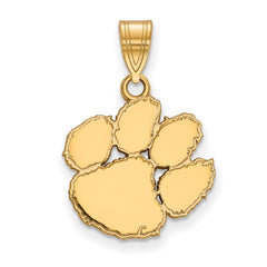 14k Gold LogoArt Clemson University Tiger Paw Medium Pendant