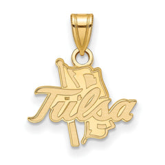 14k Gold LogoArt University of Tulsa Small Pendant