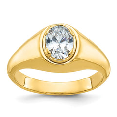 Men's WG Solitaire Ring to hold 1.00ct Oval (8x6) diamond Mounting