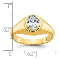 Men's WG Solitaire Ring to hold 1.00ct Oval (8x6) diamond Mounting