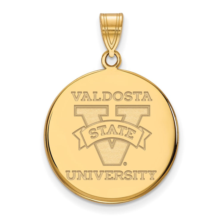 10k Gold LogoArt Valdosta State University Large Disc Pendant