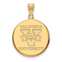 10k Gold LogoArt Valdosta State University Large Disc Pendant