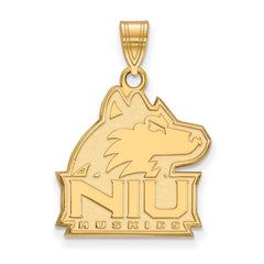 10k Gold LogoArt Northern Illinois University N-I-U Huskies Large Pendant