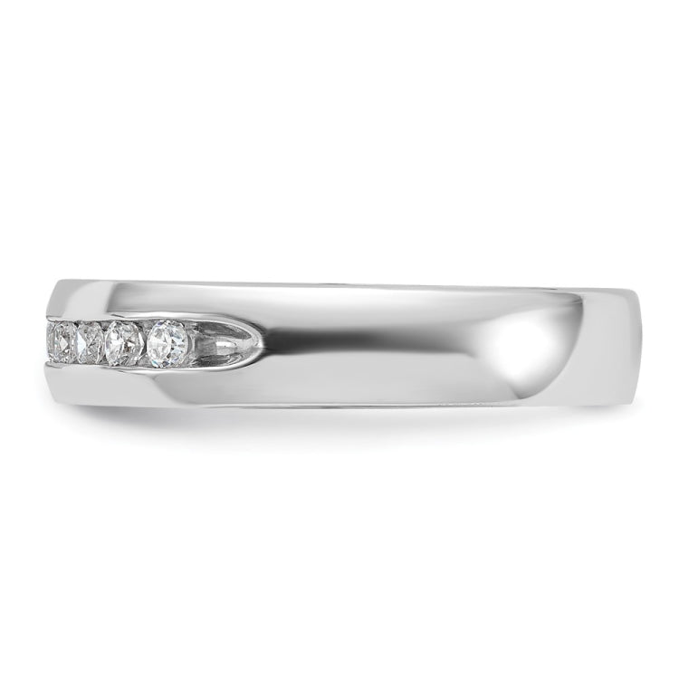 IBGoodman 14k White Gold 1/4 carat Lab Grown Diamond VS/SI+ G+ Nine Stone Complete Polished Men's Ring
