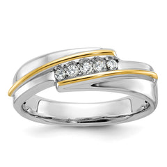 Men's TT Wedding Band with All Bright Finish (comfort-fit) Mounting