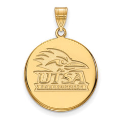 14k Gold LogoArt University of Texas at San Antonio Large Disc Pendant