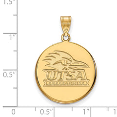 14k Gold LogoArt University of Texas at San Antonio Large Disc Pendant