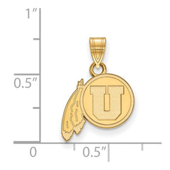 14k Gold LogoArt University of Utah Small Pendant