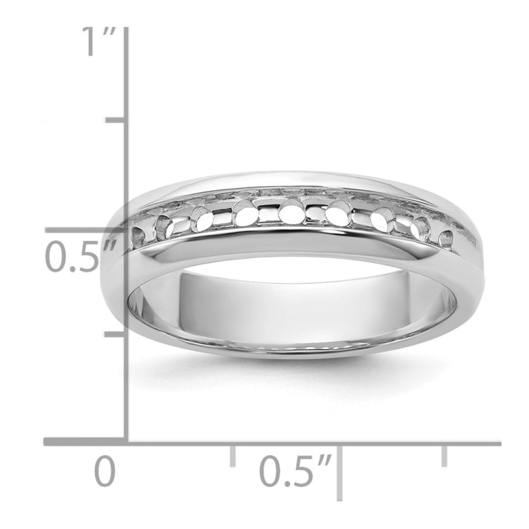 IBGoodman 14k White Gold Polished Nine Stone Men's Ring Mounting